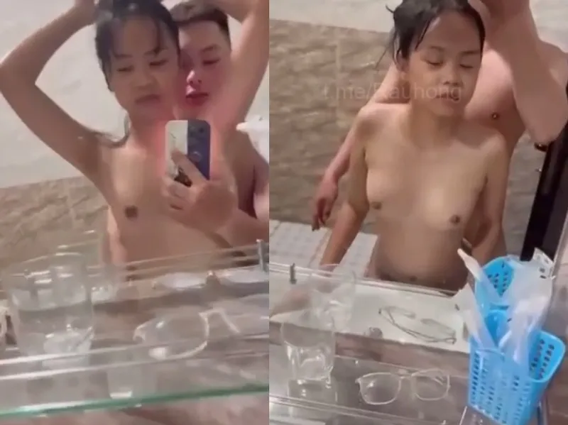 Nhỏ nhắn em cùng anh bồ làm tình trước gương quay kỉ niệm